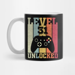 Level 31 Unlocked Funny Video Gamer 31st Birthday Gift Mug